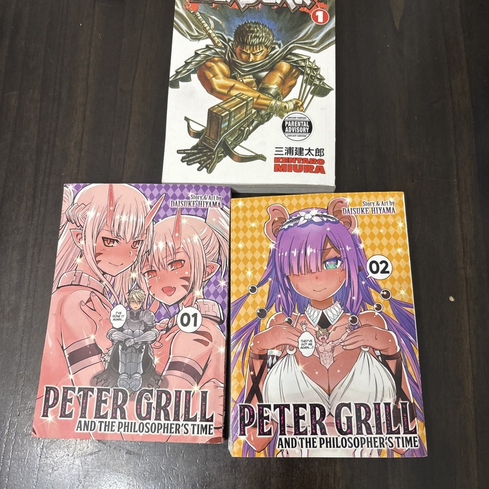 Manga Lot of 3: Berserk Vol 1 + Peter Grill Vol 1 & 2 English